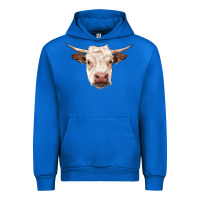 Cobalt hereford cow head Urban Hoodie - RanaPortraitStore