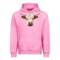 Fuchsia Pink hereford cow head Urban Hoodie - RanaPortraitStore