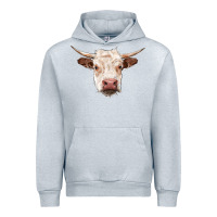 Heather Grey hereford cow head Urban Hoodie - RanaPortraitStore