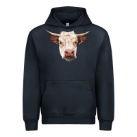 Navy hereford cow head Urban Hoodie - RanaPortraitStore