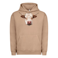 Pigment Burro hereford cow head Urban Hoodie - RanaPortraitStore