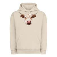 Pigment French Oak hereford cow head Urban Hoodie - RanaPortraitStore