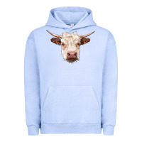 Pigment Grape Ice hereford cow head Urban Hoodie - RanaPortraitStore
