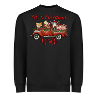 Black it's christmas y'all truck with farm animals Heavyweight Sweatshirt - RanaPortraitStore