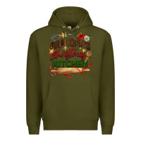 Army Green grandma's Christmas kitchen Premium Hoodie - BarkalooDesign