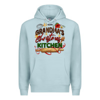 Blue Mist grandma's Christmas kitchen Premium Hoodie - BarkalooDesign