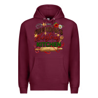 Burgundy grandma's Christmas kitchen Premium Hoodie - BarkalooDesign