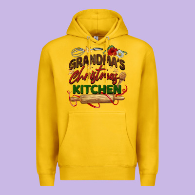 Grandma's Christmas Kitchen Premium Hoodie Designed By Barkaloodesign