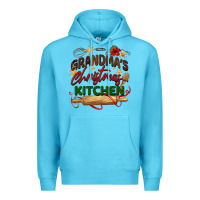 Ocean Blue grandma's Christmas kitchen Premium Hoodie - BarkalooDesign