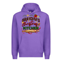 Purple grandma's Christmas kitchen Premium Hoodie - BarkalooDesign