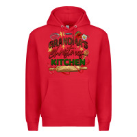Red grandma's Christmas kitchen Premium Hoodie - BarkalooDesign