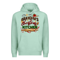 Seafoam grandma's Christmas kitchen Premium Hoodie - BarkalooDesign