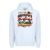 White grandma's Christmas kitchen Premium Hoodie - BarkalooDesign