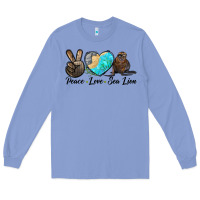 Colony Blue Peace Love Sea Lion Long Sleeve Tee - LillyAllenDesigns