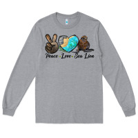 Heather Grey Peace Love Sea Lion Long Sleeve Tee - LillyAllenDesigns