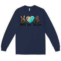 Navy Peace Love Sea Lion Long Sleeve Tee - LillyAllenDesigns