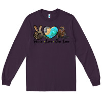 Plum Peace Love Sea Lion Long Sleeve Tee - LillyAllenDesigns