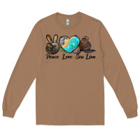 Toasted Coconut Peace Love Sea Lion Long Sleeve Tee - LillyAllenDesigns