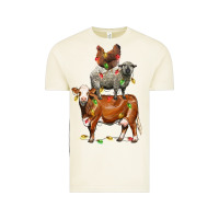 Vintage Arctic Christmas cow sheep and chicken Vintage Tee - LillyAllenDesigns