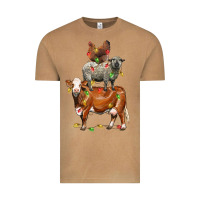 Vintage Camel Christmas cow sheep and chicken Vintage Tee - LillyAllenDesigns