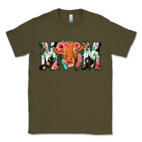 Army Green Cow Mom Classic Tee - Jasminsmagicworld
