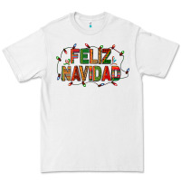 White Feliz Navidad Premium Tee - BundleAndBundleShop