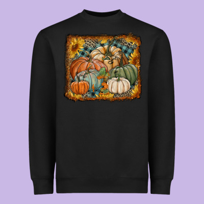 Pumpkins With Sunflowers Heavyweight Sweatshirt Designed By Ranaportraitstore