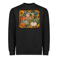 Black pumpkins with sunflowers Heavyweight Sweatshirt - RanaPortraitStore