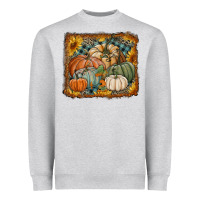 Heather Grey pumpkins with sunflowers Heavyweight Sweatshirt - RanaPortraitStore