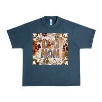 Midnight Navy Dog Mom Urban Heavy Tee - CowhideDigitalArt