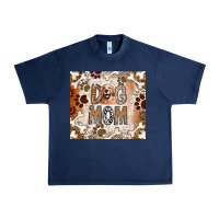 Navy Dog Mom Urban Heavy Tee - CowhideDigitalArt