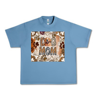 Pebble Blue Dog Mom Urban Heavy Tee - CowhideDigitalArt
