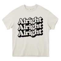 Cream alright alright alright Heavy Core Tee - baoMotion
