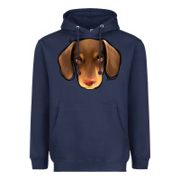 Navy Dachshund Heavyweight Hoodie - Jasminsmagicworld