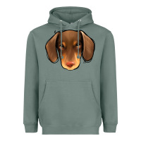Sage Dachshund Heavyweight Hoodie - Jasminsmagicworld