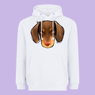 Dachshund Heavyweight Hoodie Designed By Jasminsmagicworld