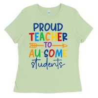 Matcha Proud teacher to au-some students Ladies Tee - CowhideDigitalArt
