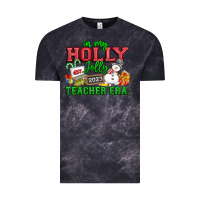 Cloud Black In My Holly Jolly Teacher Era Vintage Tee - CowhideDigitalArt