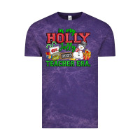 Cloud Purple In My Holly Jolly Teacher Era Vintage Tee - CowhideDigitalArt