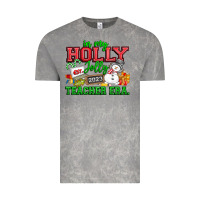 Cloud Rock In My Holly Jolly Teacher Era Vintage Tee - CowhideDigitalArt