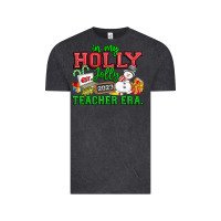 Vintage Black In My Holly Jolly Teacher Era Vintage Tee - CowhideDigitalArt