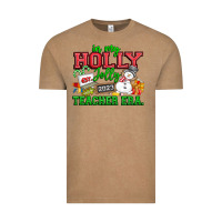 Vintage Coffee In My Holly Jolly Teacher Era Vintage Tee - CowhideDigitalArt