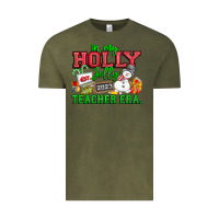 Vintage Olive In My Holly Jolly Teacher Era Vintage Tee - CowhideDigitalArt
