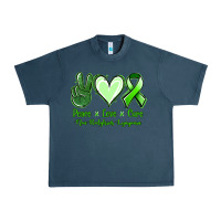 Midnight Navy Peace Love Cure Non Hodgkins Lympoma Urban Heavy Tee - Jasminsmagicworld