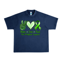 Navy Peace Love Cure Non Hodgkins Lympoma Urban Heavy Tee - Jasminsmagicworld