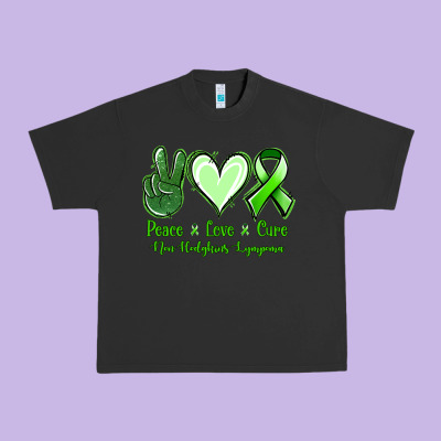 Peace Love Cure Non Hodgkins Lympoma Urban Heavy Tee Designed By Jasminsmagicworld