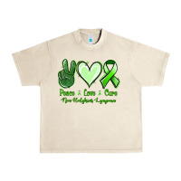 Sandshell Peace Love Cure Non Hodgkins Lympoma Urban Heavy Tee - Jasminsmagicworld