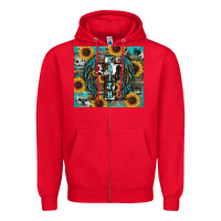 Red western faith sunflower's Zipper Hoodie - RanaPortraitStore