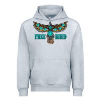 Heather Grey turquoise freebird Urban Hoodie - RanaPortraitStore