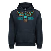 Navy turquoise freebird Urban Hoodie - RanaPortraitStore
